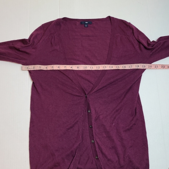 Cotton and Modal Purple Button Cardigan - Picture 9 of 11